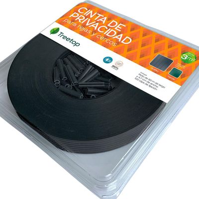 Imagen 2 del producto Cinta Cubre Cerco con 100 Clip Fijación PVC 60x0.36 metros Grafito