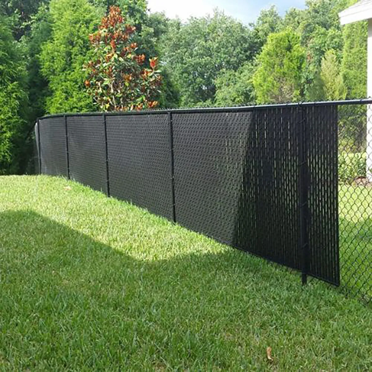 MARIENBERG - Cinta Cubre Cerco con 100 Clip Fijación PVC 60x0.36 metros Grafito