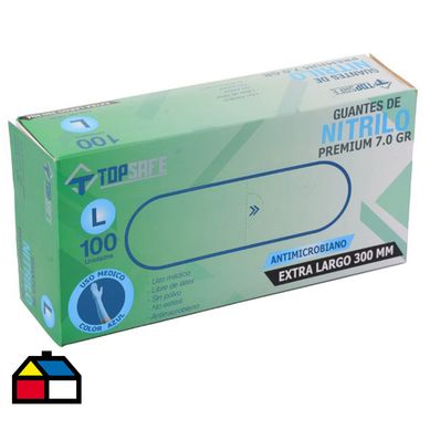 Guante Nitrilo Extra Largo Alto Riesgo 7,0gr. T. M