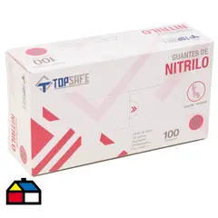 TOPSAFE - Guante de Nitrilo S Rosado