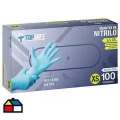 TOPSAFE - Guante Protect Azul de Nitrilo M Azul