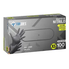 TOPSAFE - Guante Alto Riesgo de Nitrilo S Negro