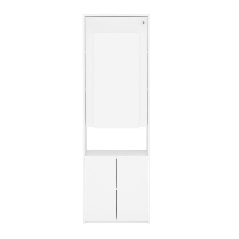 VEKKAHOME - Mesa de Cocina Plegable Blanco 113x53x167 cm