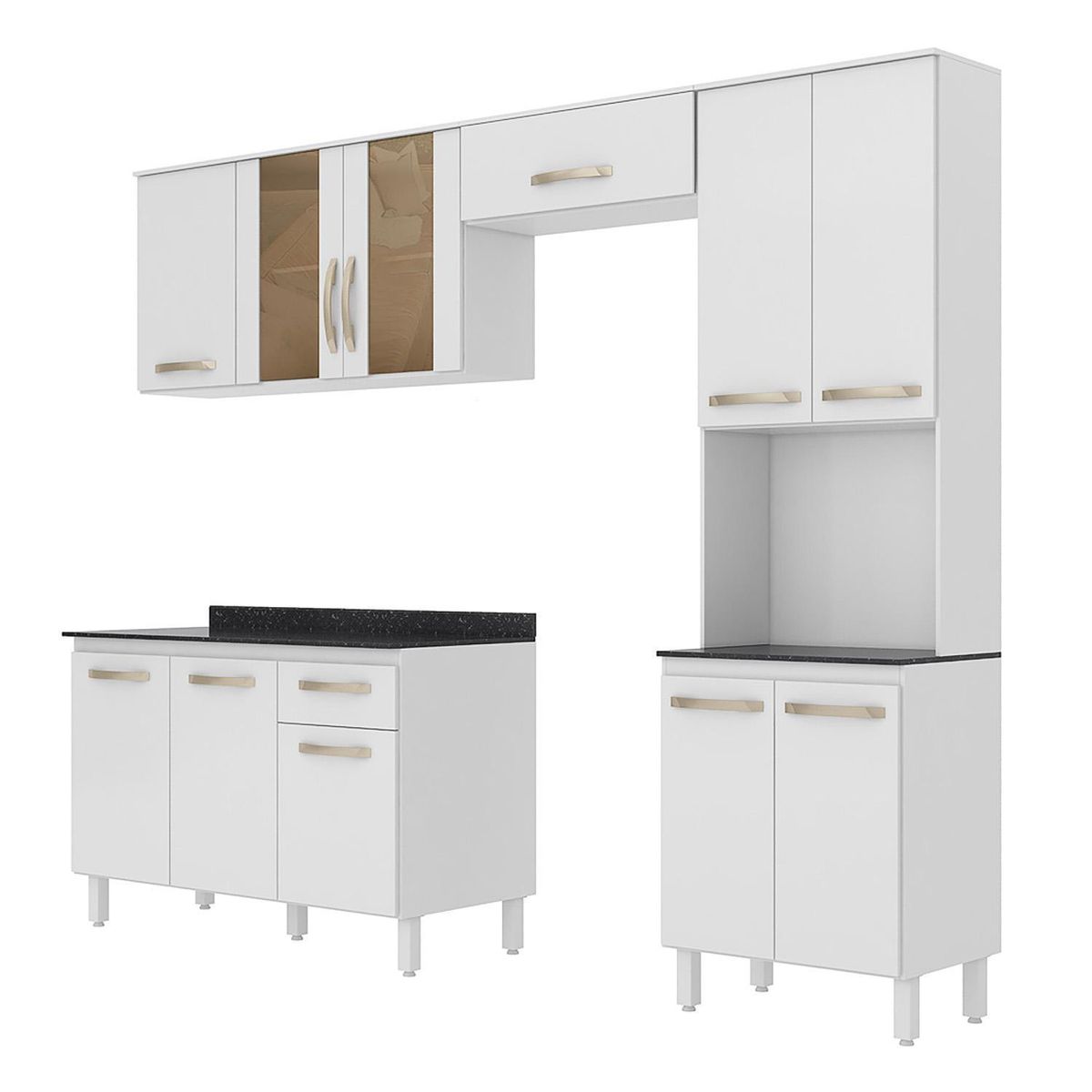VEKKAHOME - Mueble de cocina kitchen fit invierno blanco