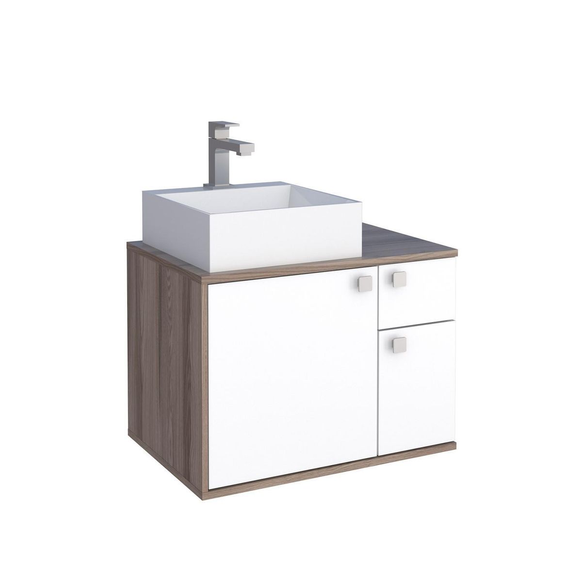 VEKKAHOME - Vanitorio Aéreo Caete Blanco 63x45x43 cm