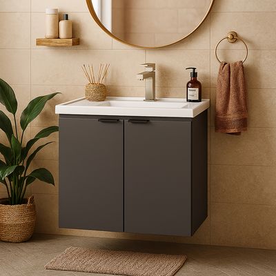 Imagen 2 del producto Vanitorio Aéreo Aster Gris 64x64x38 cm