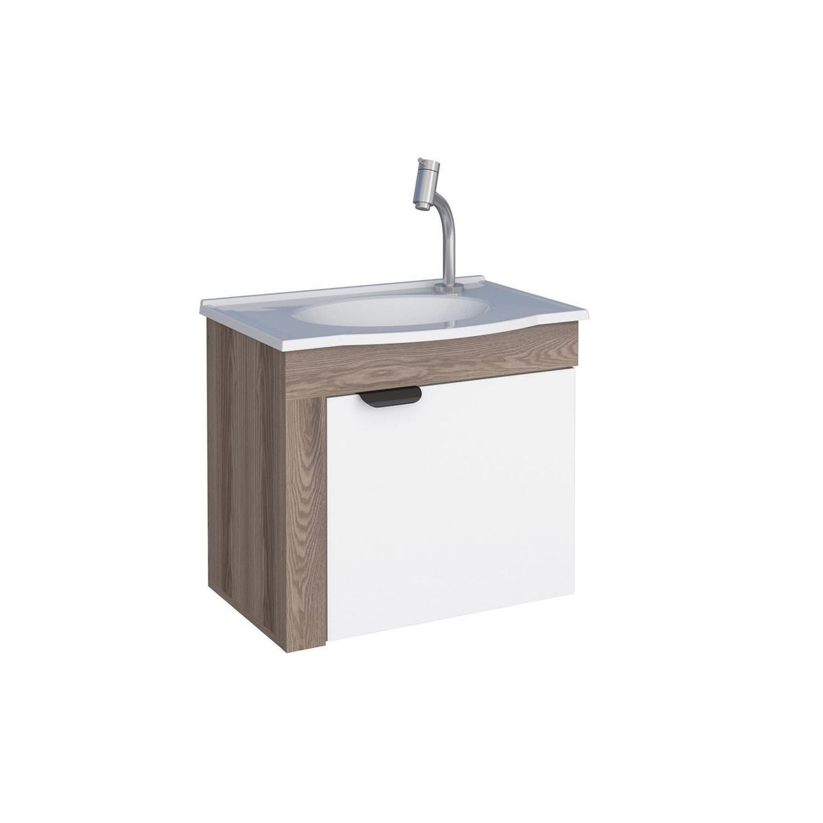 VEKKAHOME - Vanitorio Aéreo Jasmim Café 52x46x35 cm