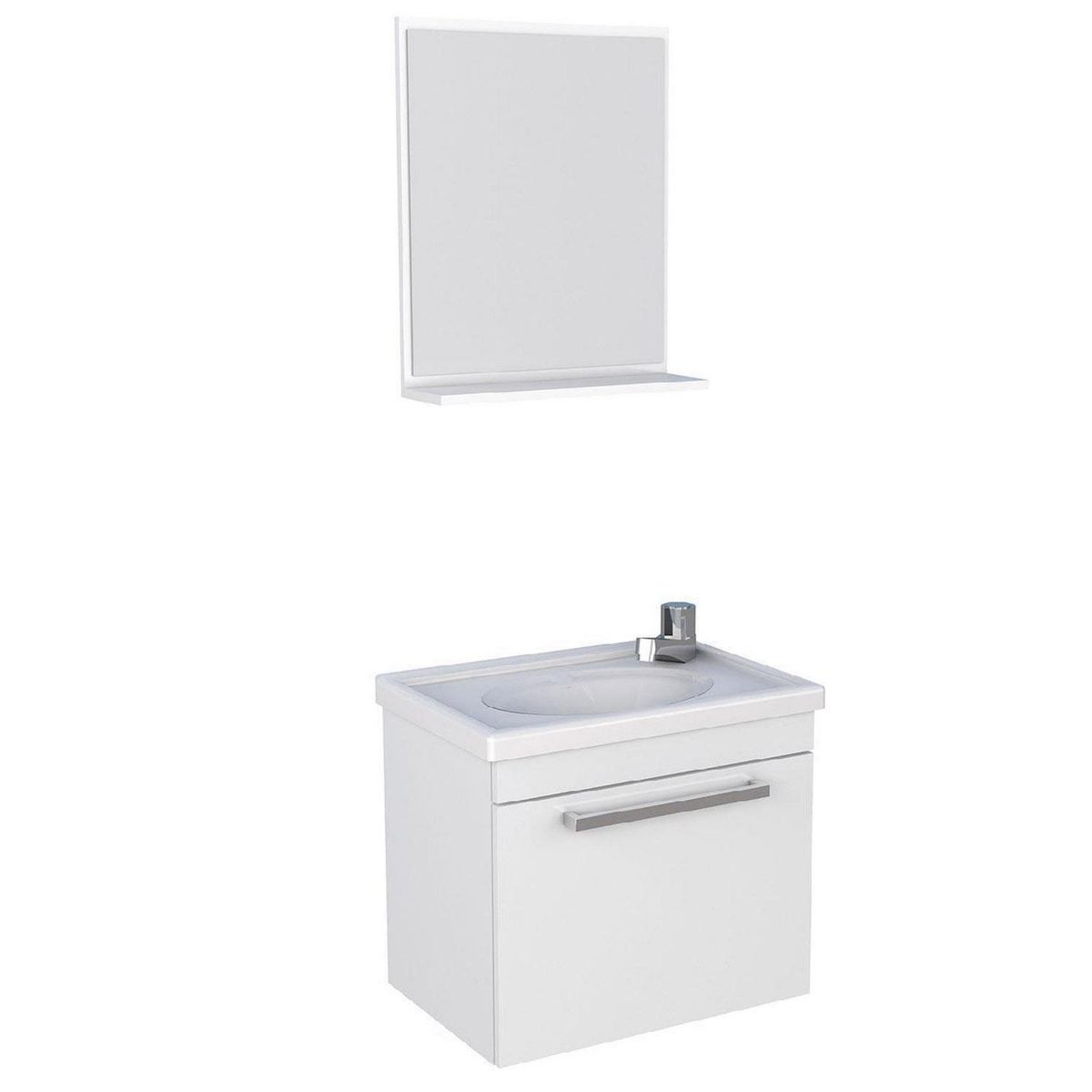 VEKKAHOME - Vanitorio Aéreo Agata Blanco 47x43x34 cm