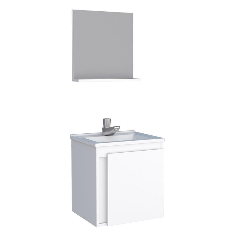 VEKKAHOME - Vanitorio Aéreo Onix Blanco 41x42x36 cm