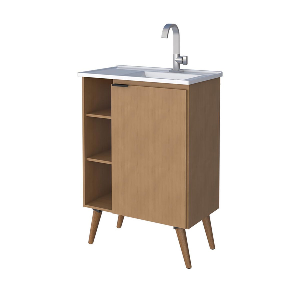 VEKKAHOME - Vanitorio Hortensia Café 37x90x62 cm