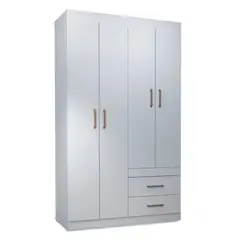 ONESSTA - Clóset 4 Puerta(s) 2 Cajón(es) 3 Repisa(s) 120x183x46.3 cm Blanco