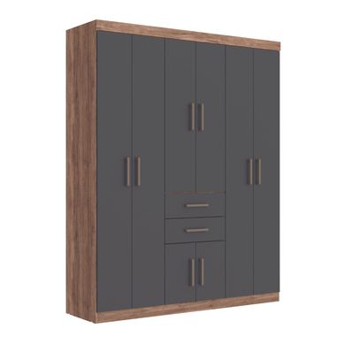 Closet 8 puertas 2 cajones atacama grafito