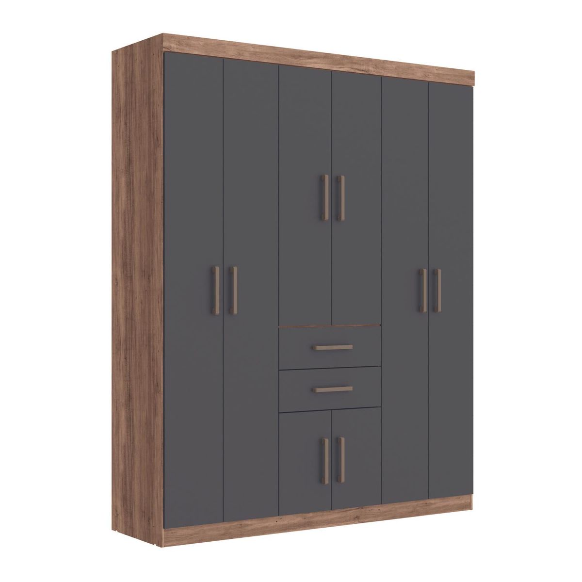 ONESSTA - Clóset Atacama 8 Puerta(s) 2 Cajón(es) 6 Repisa(s) 159.3x200x46.3 cm Negro