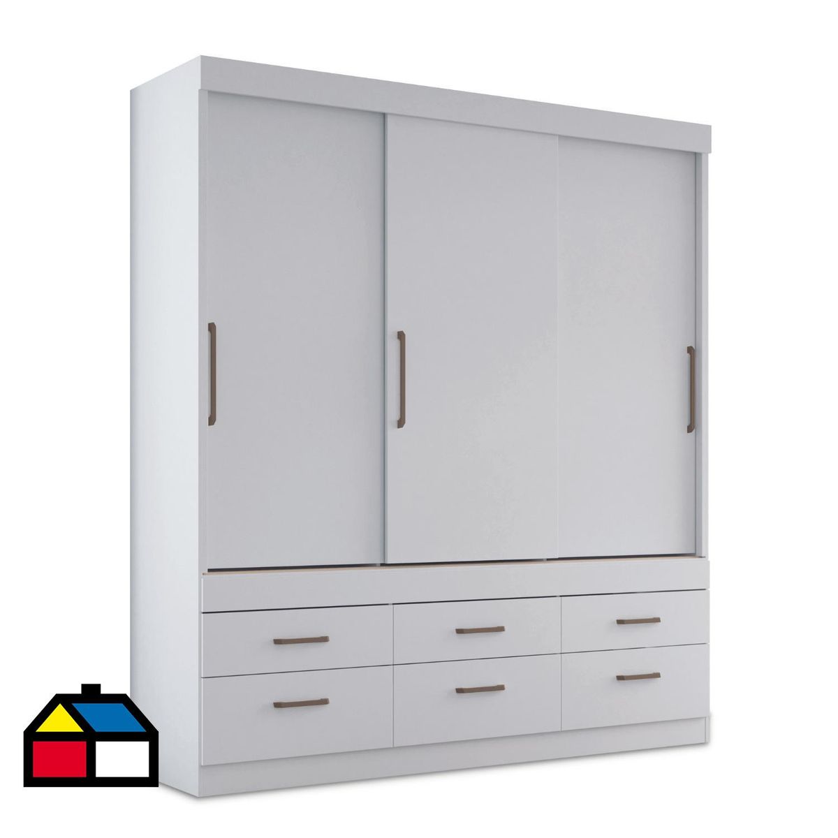 ONESSTA - Clóset 3 Puerta(s) 6 Cajón(es) 6 Repisa(s) 179.4x200x50.5 cm Blanco