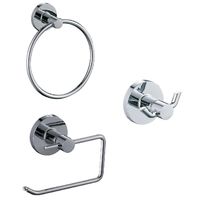 Kit De Accesorios Baño 3 Piezas Cromado