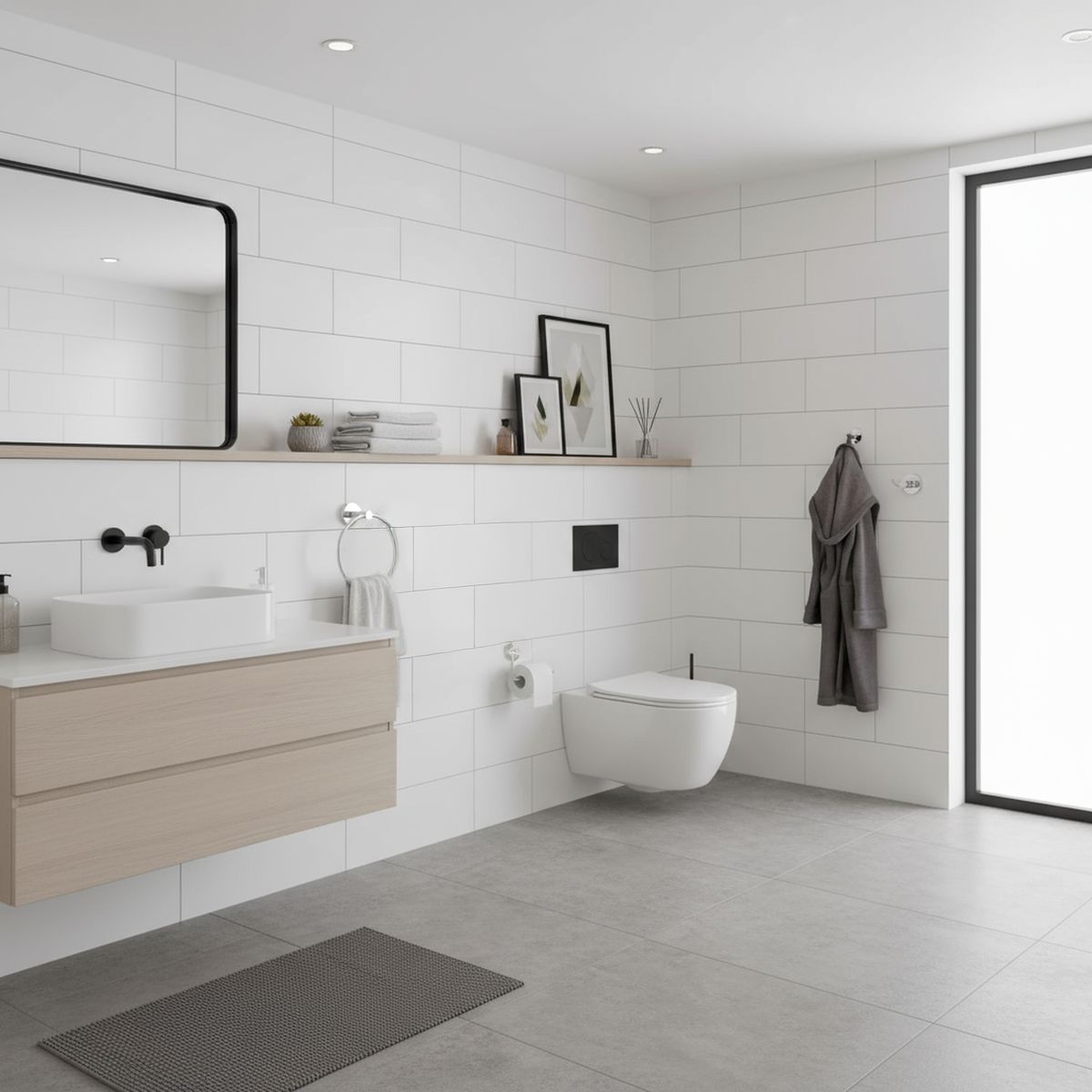 FANALOZA - Kit accesorios 3 piezas plástico cromado