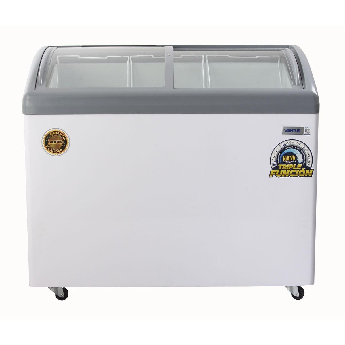 VENTUS - Congelador Industrial tapa vidrio curvo 340 l CTV-340C