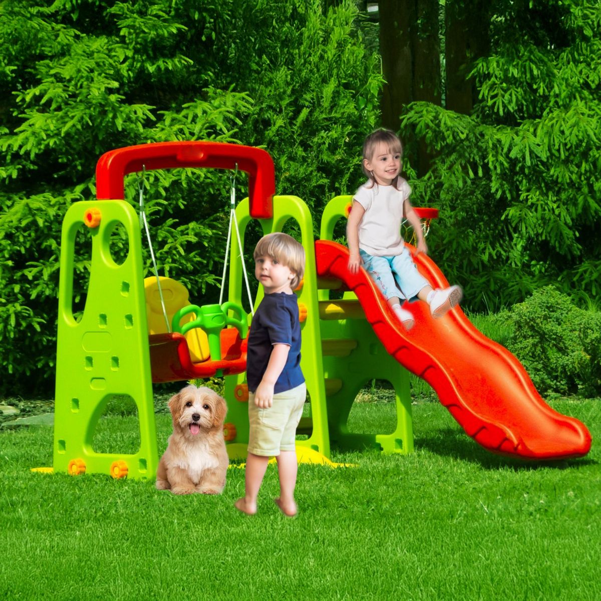 KIDSCOOL - Resbalín 115x120x165 cm Verde