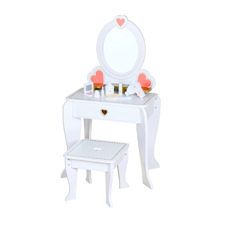 Tocador Infantil Love con Accesorios 49x97x34 cm Blanco Desde 3 años