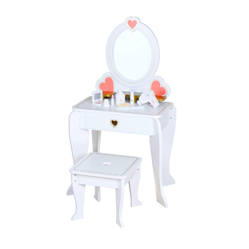 KIDSCOOL - Tocador Infantil Love con Accesorios 49x97x34 cm Blanco Desde 3 años