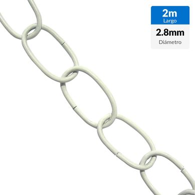 Cadena decorativa dimetro 2.8 x 16 blanca 2 metros