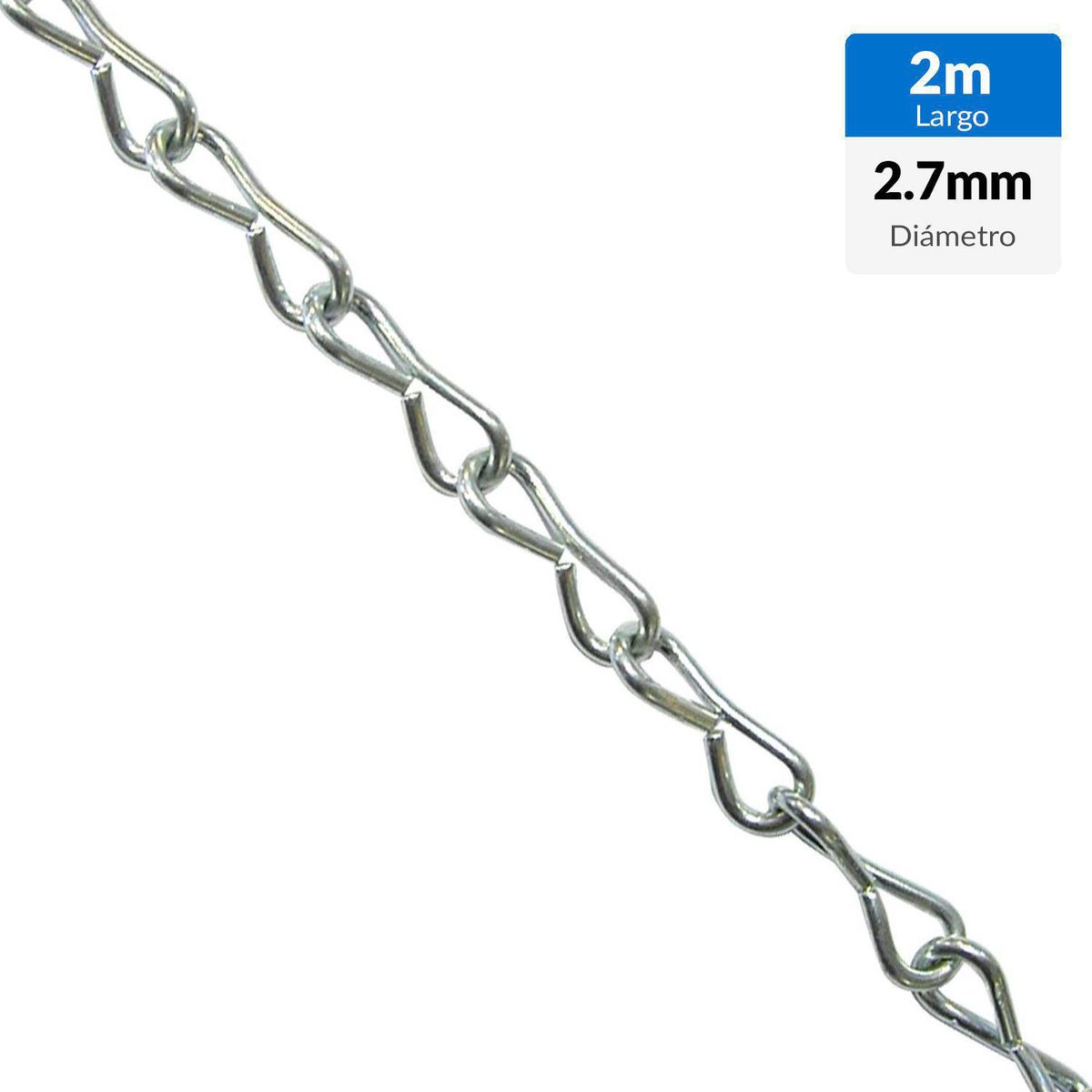 MAMUT - Cadena decorativa diámetro 2.7 x 26 zincado 2 metros