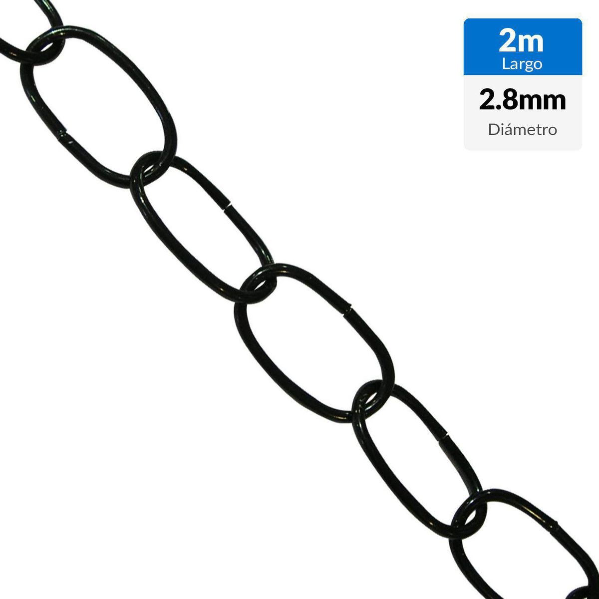 MAMUT - Cadena decorativa diámetro 2.8 x 16 negra 2 metros