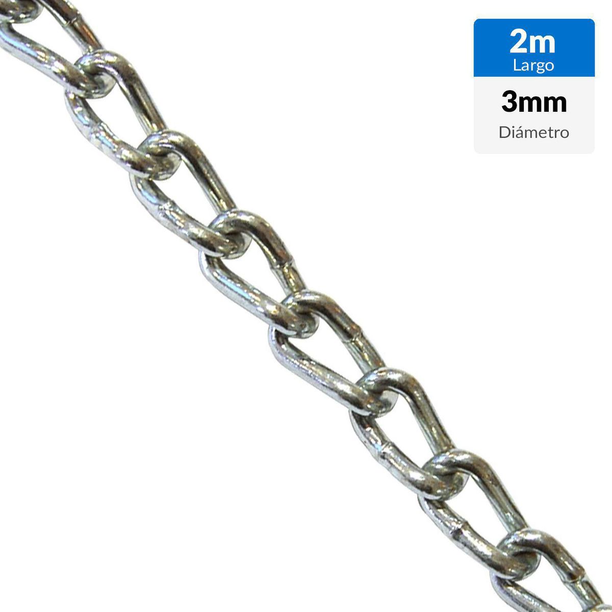 MAMUT - Cadena decorativa diámetro 3.0 x 17 zincado 2 metros