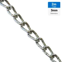 Cadena decorativa diámetro 3.0 x 17 zincado 2 metros
