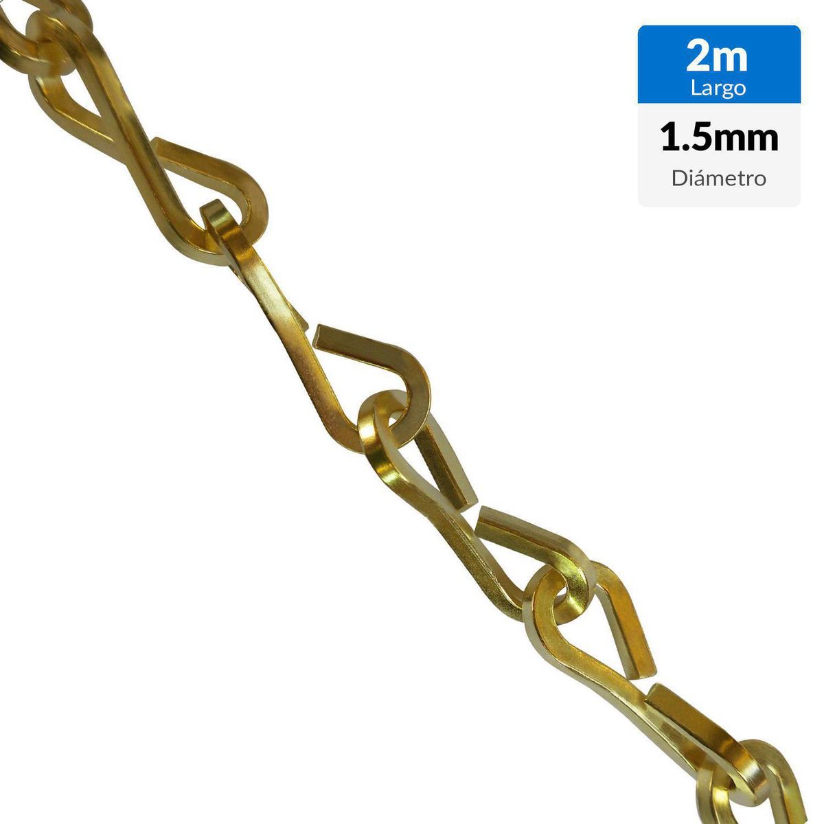 MAMUT - Cadena decorativa diámetro 1.5 x 20 bronceado 2 metros