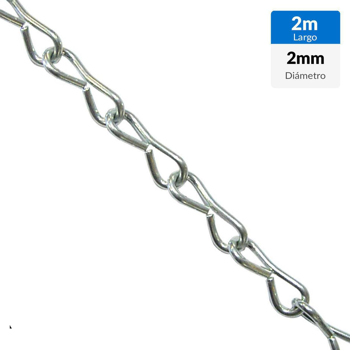 MAMUT - Cadena decorativa diámetro 2.0 x 20 zincado 2 metros
