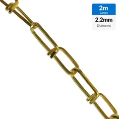 MAMUT - Cadena decorativa diámetro 2.2 x 25 bronce antiguo 2 metros