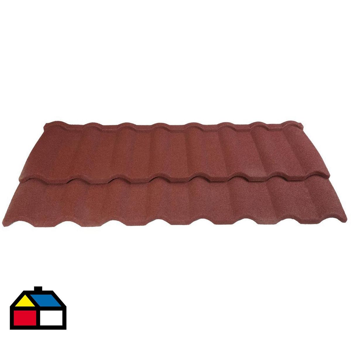 GRUPO CUBICO - Teja Gravillada Acero 42x134 cm 0.4 mm Terracota