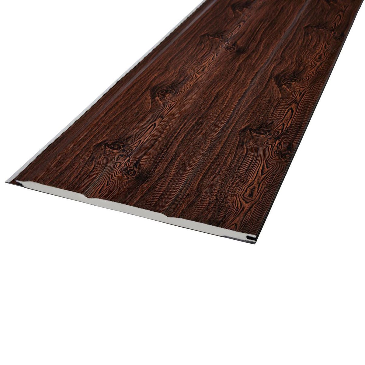 GRUPO CUBICO - Revestimiento Metálico de Exterior 38.3x290 cm Café Cedro