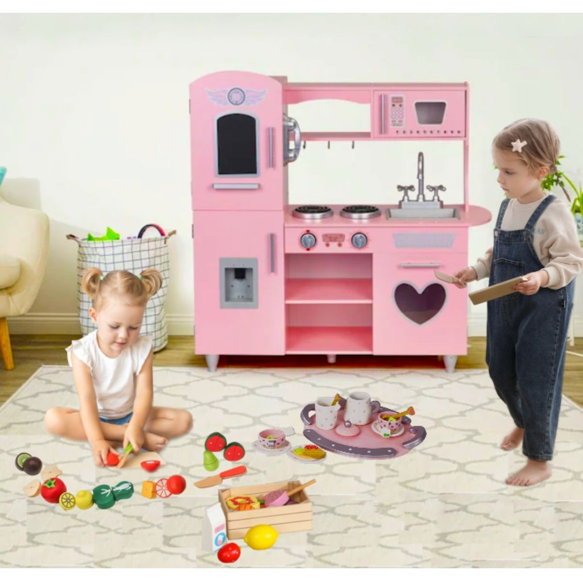 KIDSCOOL - Full kitchen rosada con accesorios
