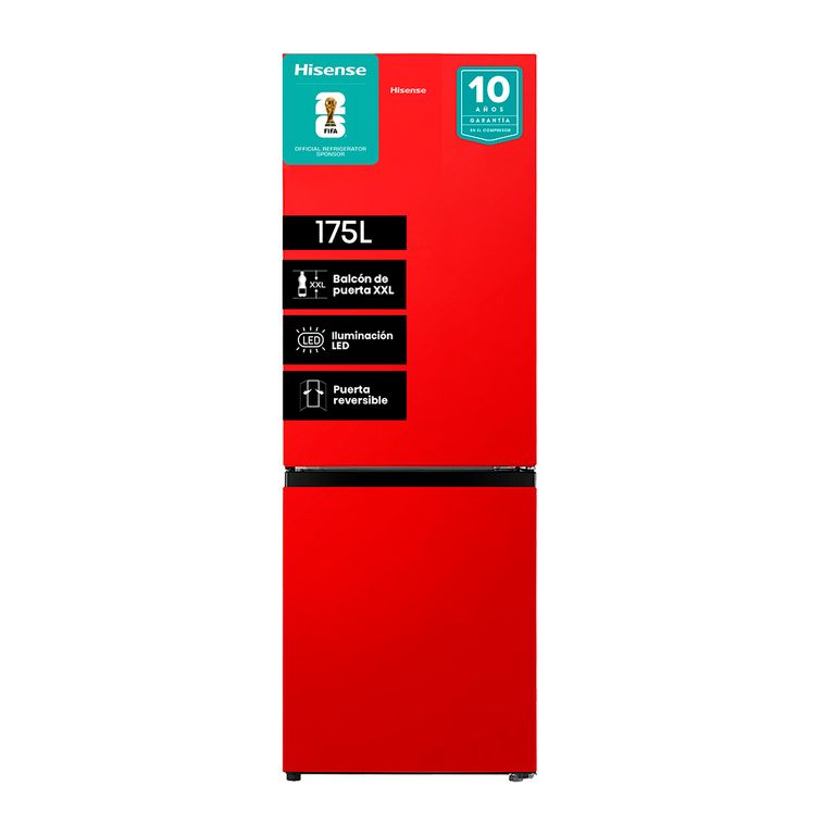 Refrigerador Bottom Freezer Frío Directo 165 Litros Rojo RB215NR