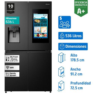 Refrigerador Multidoor No Frost 536 Litros Negro RQ697HB