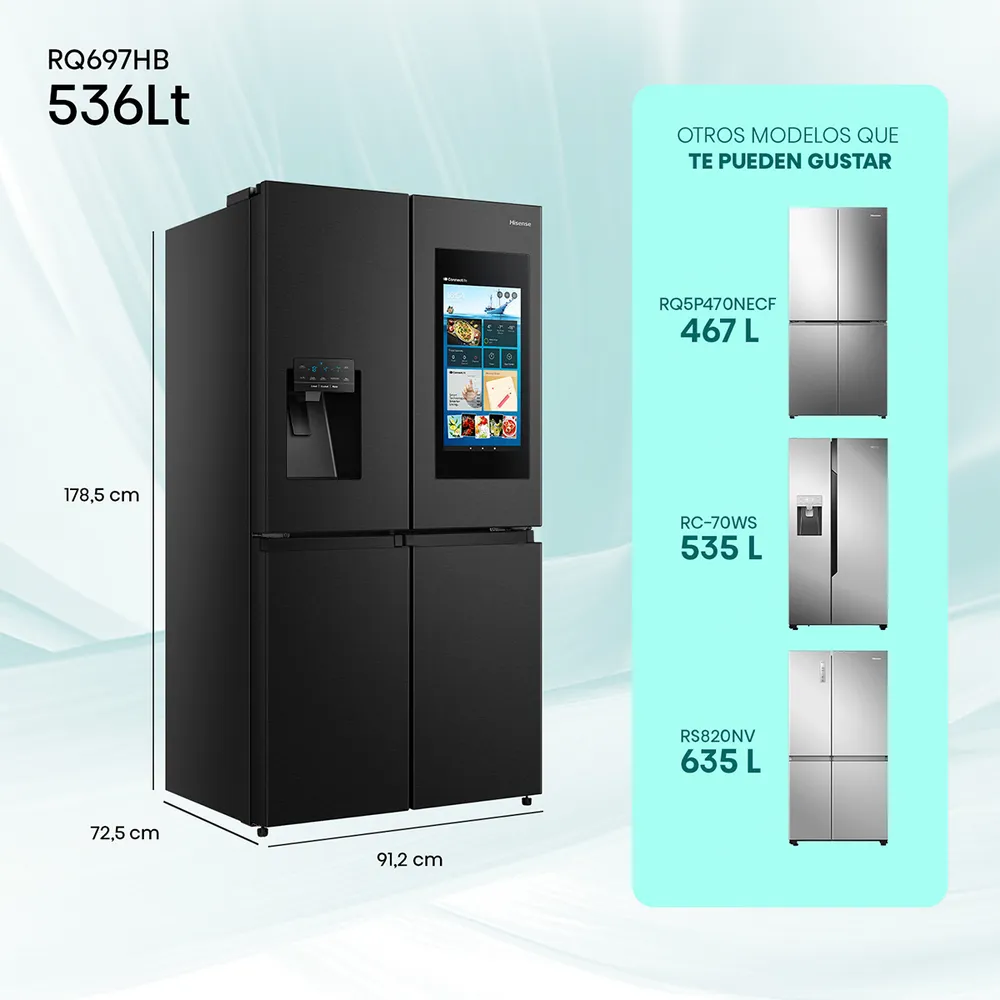 Refrigerador Cross Door Multidoor No Frost 577 Litros Negro RQ697HB, foto 14