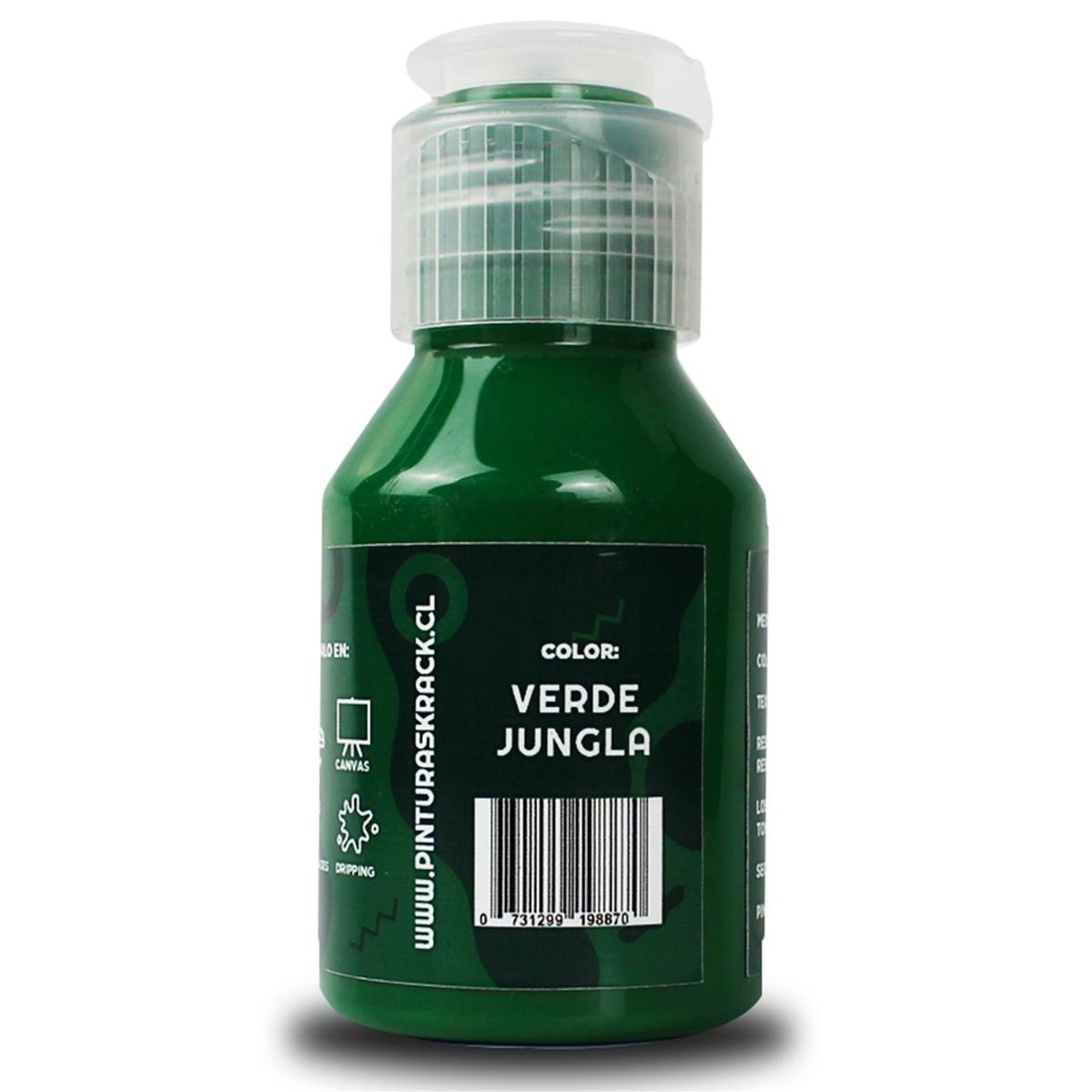 KRACK - Pintura Acrílica Verde Jungla 0.070 l