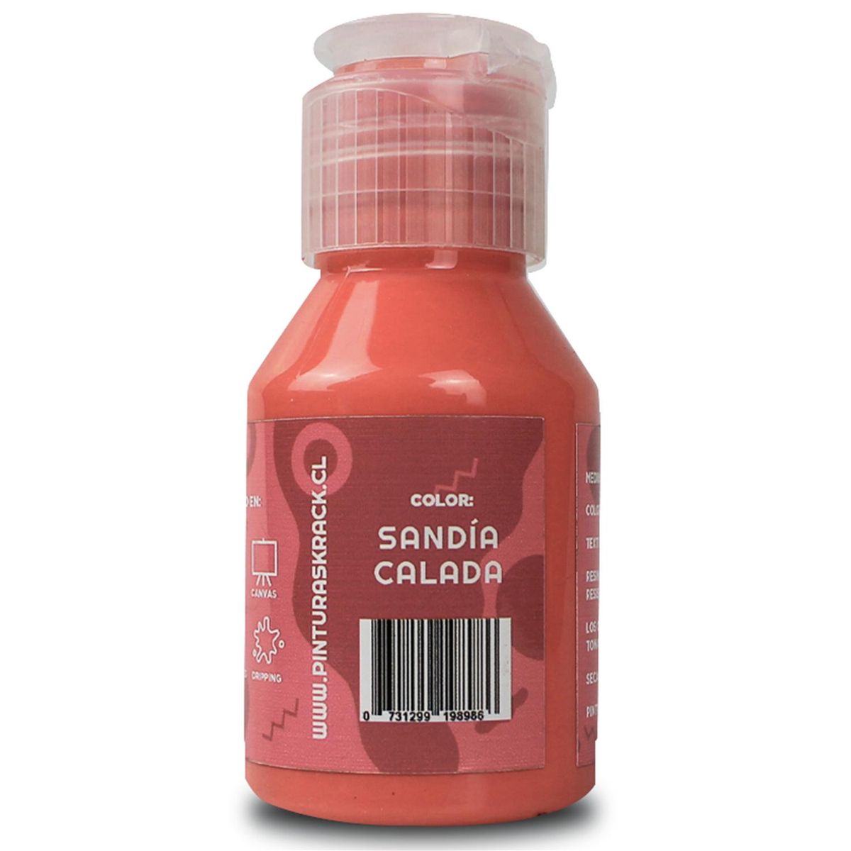 KRACK - Pintura Acrílica Rojo Sandía Calada 0.070 l