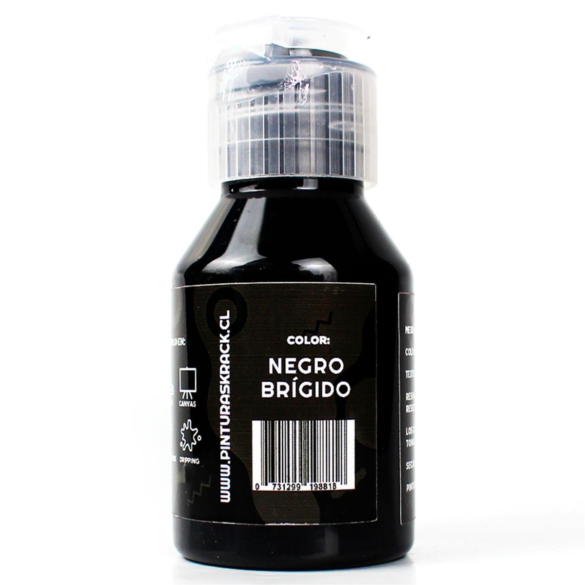 KRACK - Pintura Acrílica Negro Brígido 0.070 l