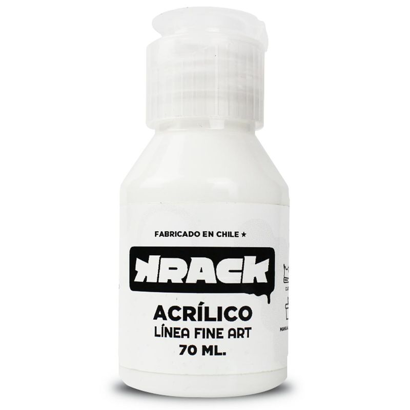 KRACK - Pintura Acrílica Blanco Tiza 70 ml