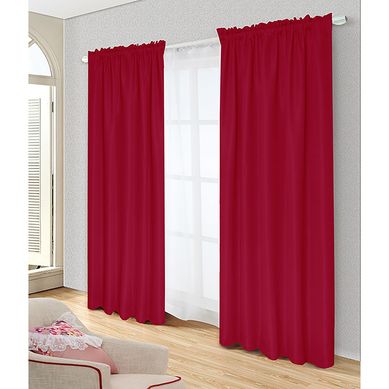 Cortina Rstico Set cortina 140x220 cm Rojo