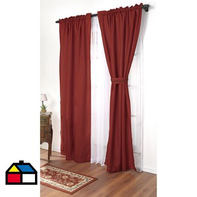Cortina Agatha Set cortina 140x220 cm Rojo