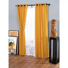 DORAL - Set cortina 140x220 cm Mostaza