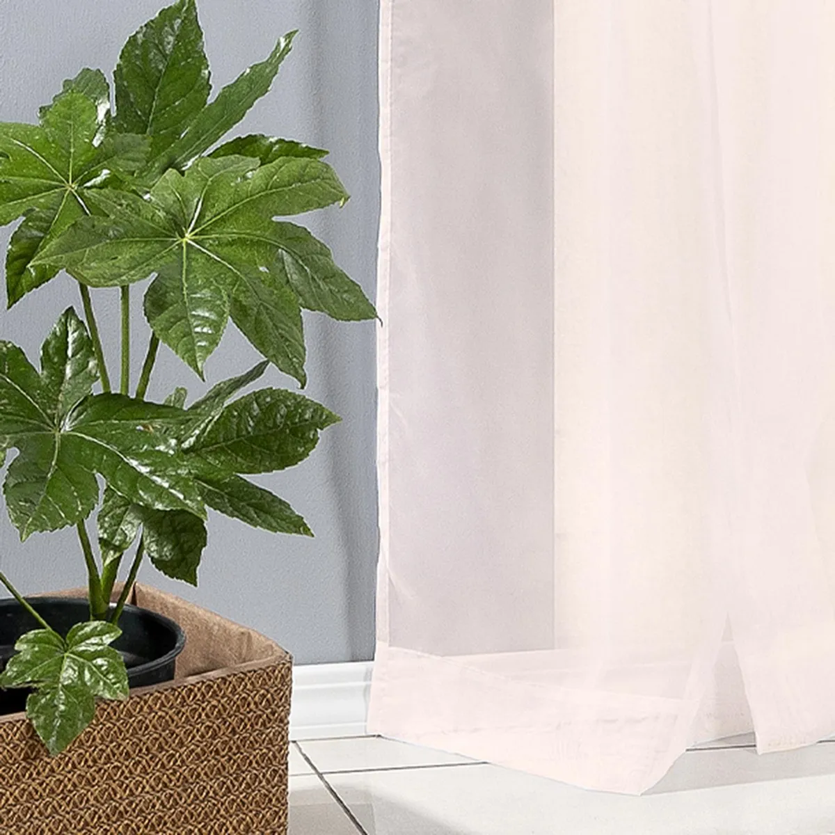 DORAL - Set 2 Paños Cortina Velo Presilla