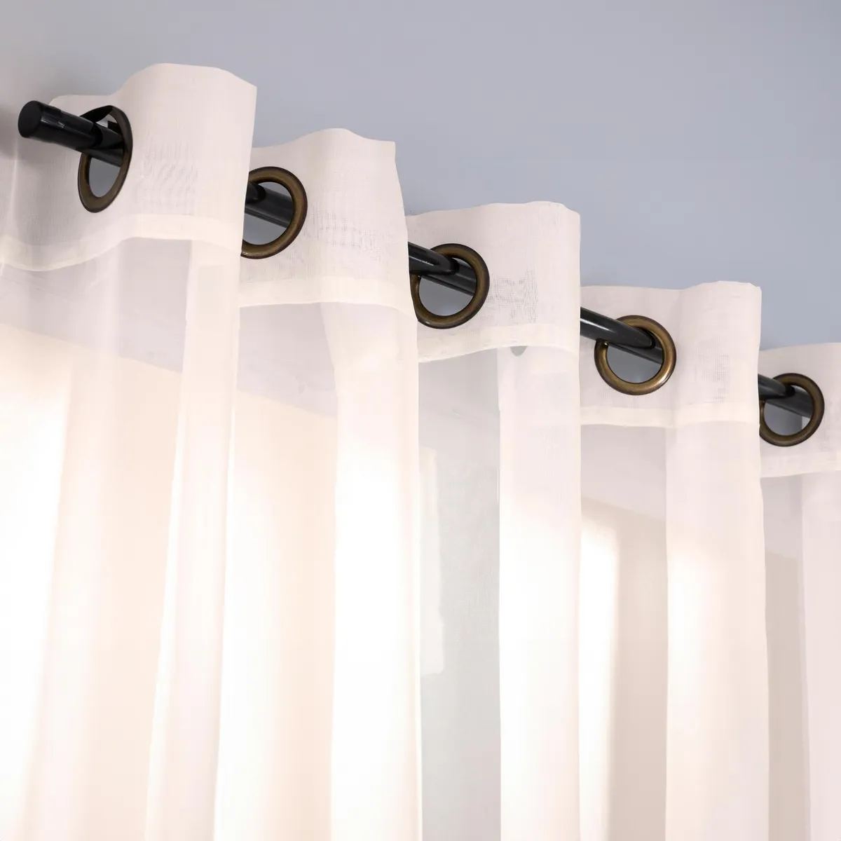 DORAL - Set 2 Paños Cortina Velo Argolla