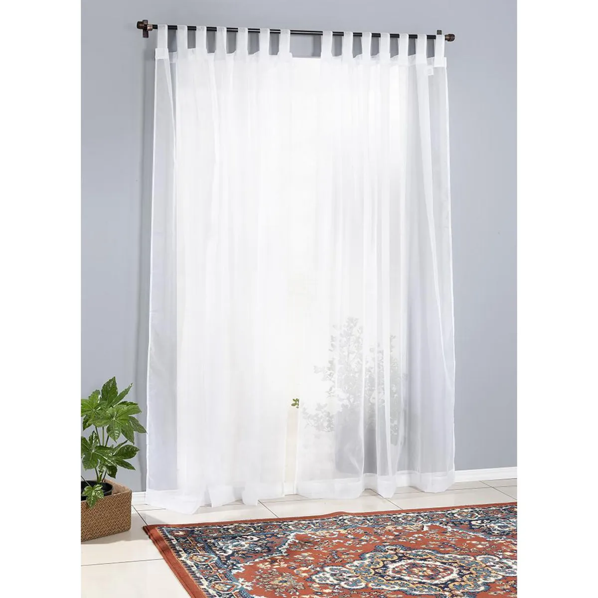 DORAL - Set 2 Paños Cortina Velo Presilla