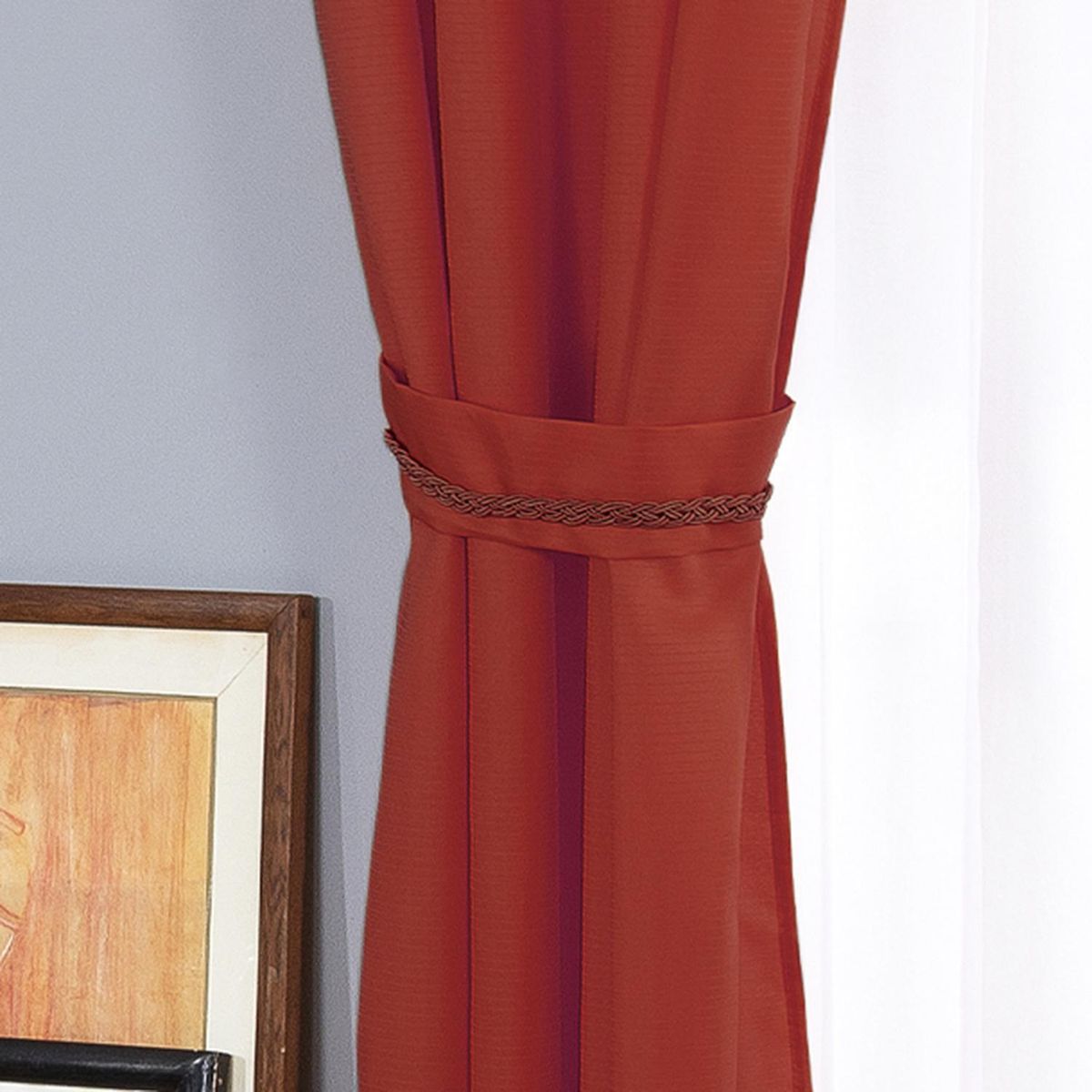 DORAL - Combo Cortina Agatha 2 PañoS/2 Velos/2 Abrazaderas