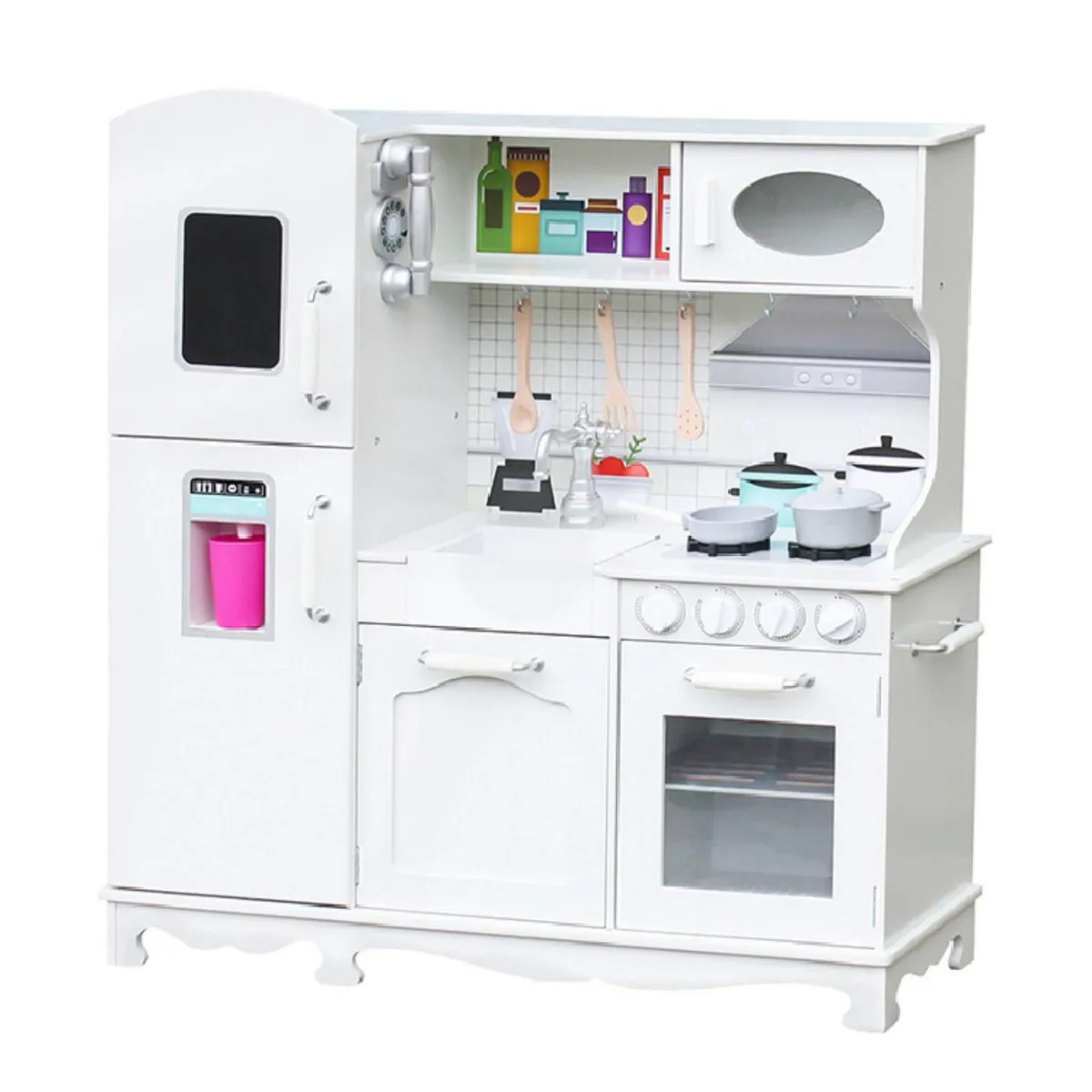 KIDSCOOL - Full kitchen blanca con accesorios